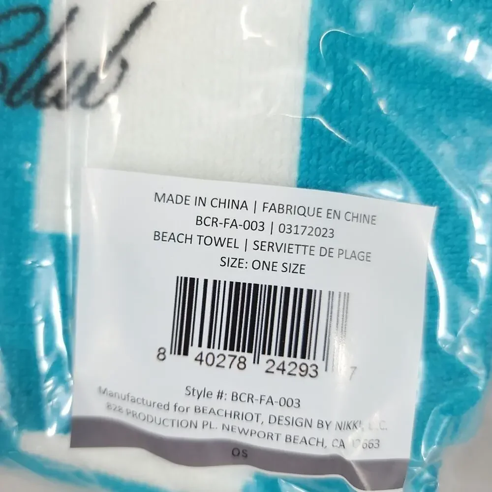 Beach Riot Beach Club Towel Blue Pink White Stripe